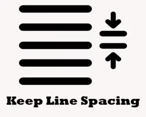 Keep Line Spacing